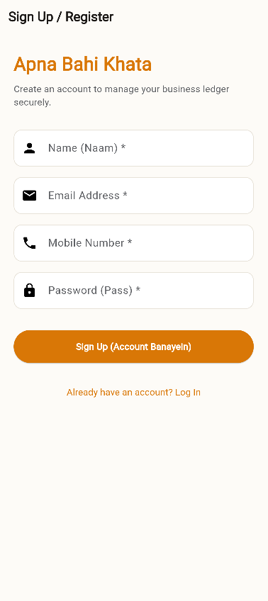 User Sign Up